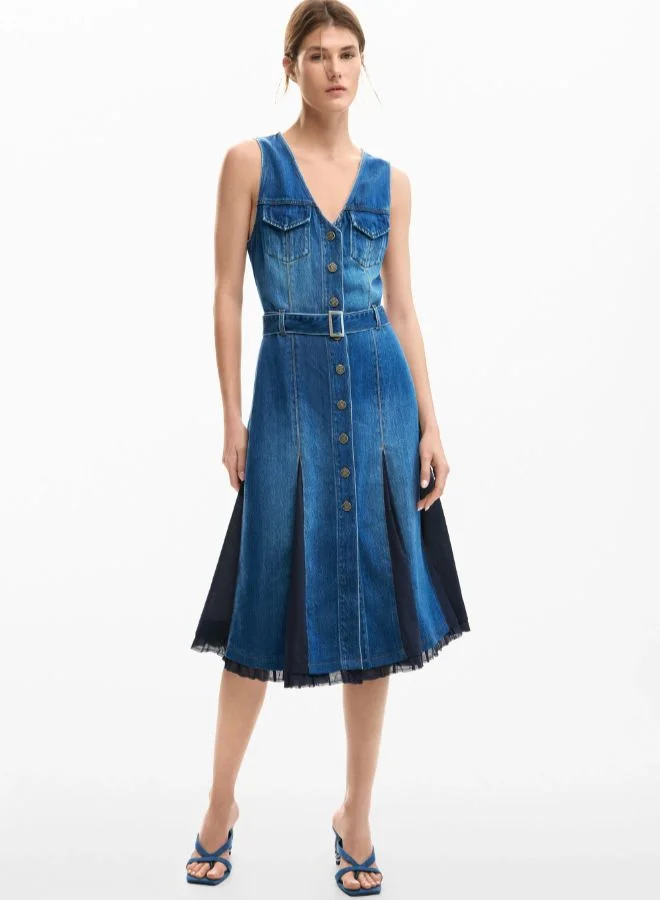 ديسيجوال فستان ميدي بقماش الجينز